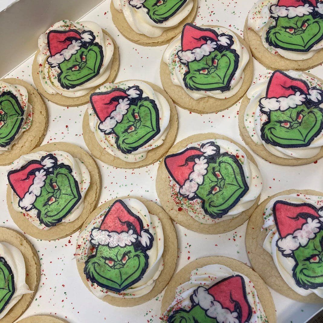 Annettes Grinch Face BC Cookies - Square