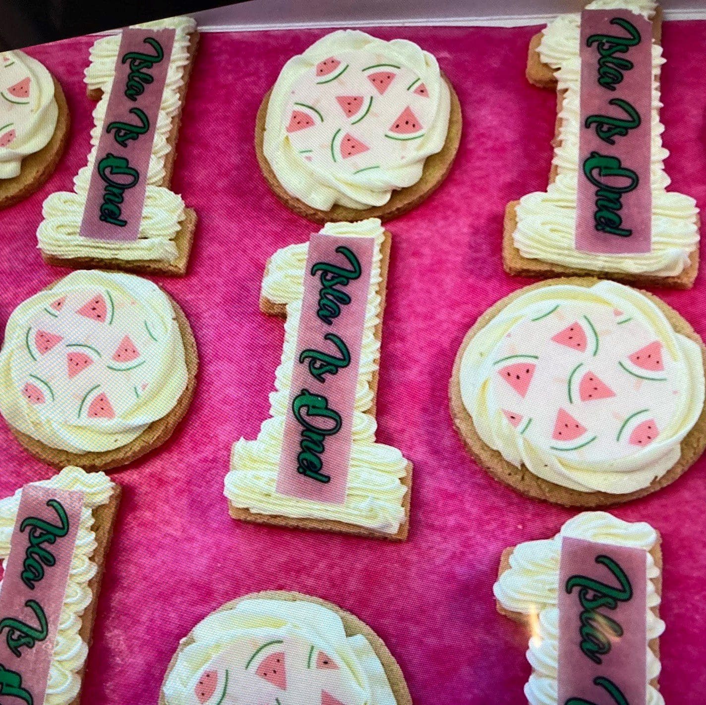 Isla is One - Watermelon BC Sugar Cookies