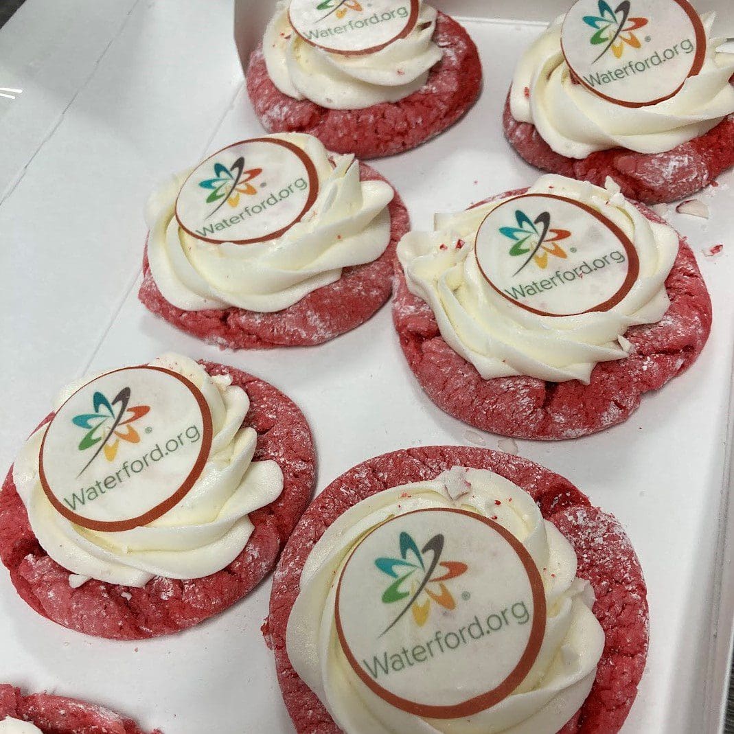 Waterford Logo Red Velvet Cookies