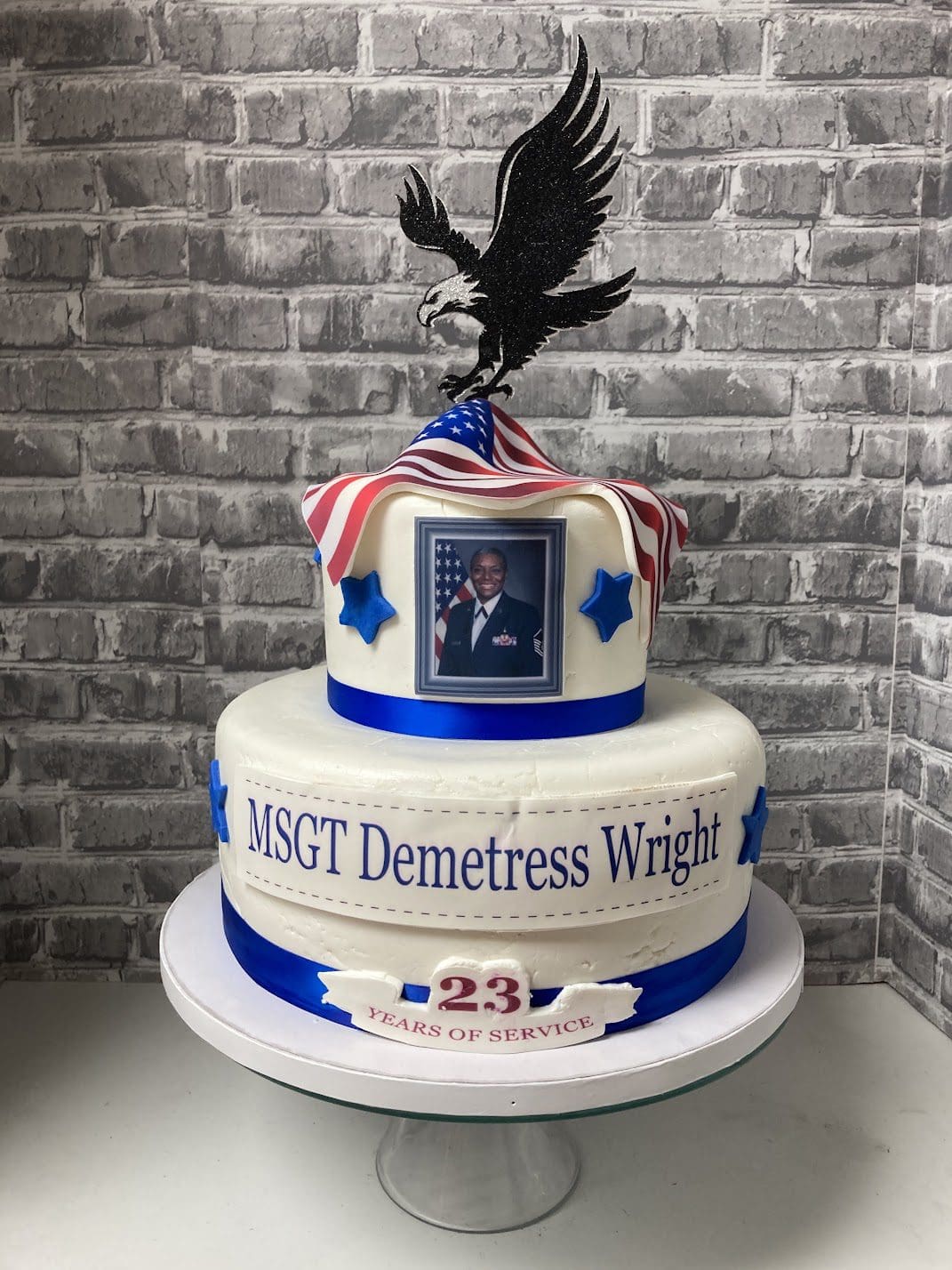 MSGT Demetress Wright EAgle Retirement Cake