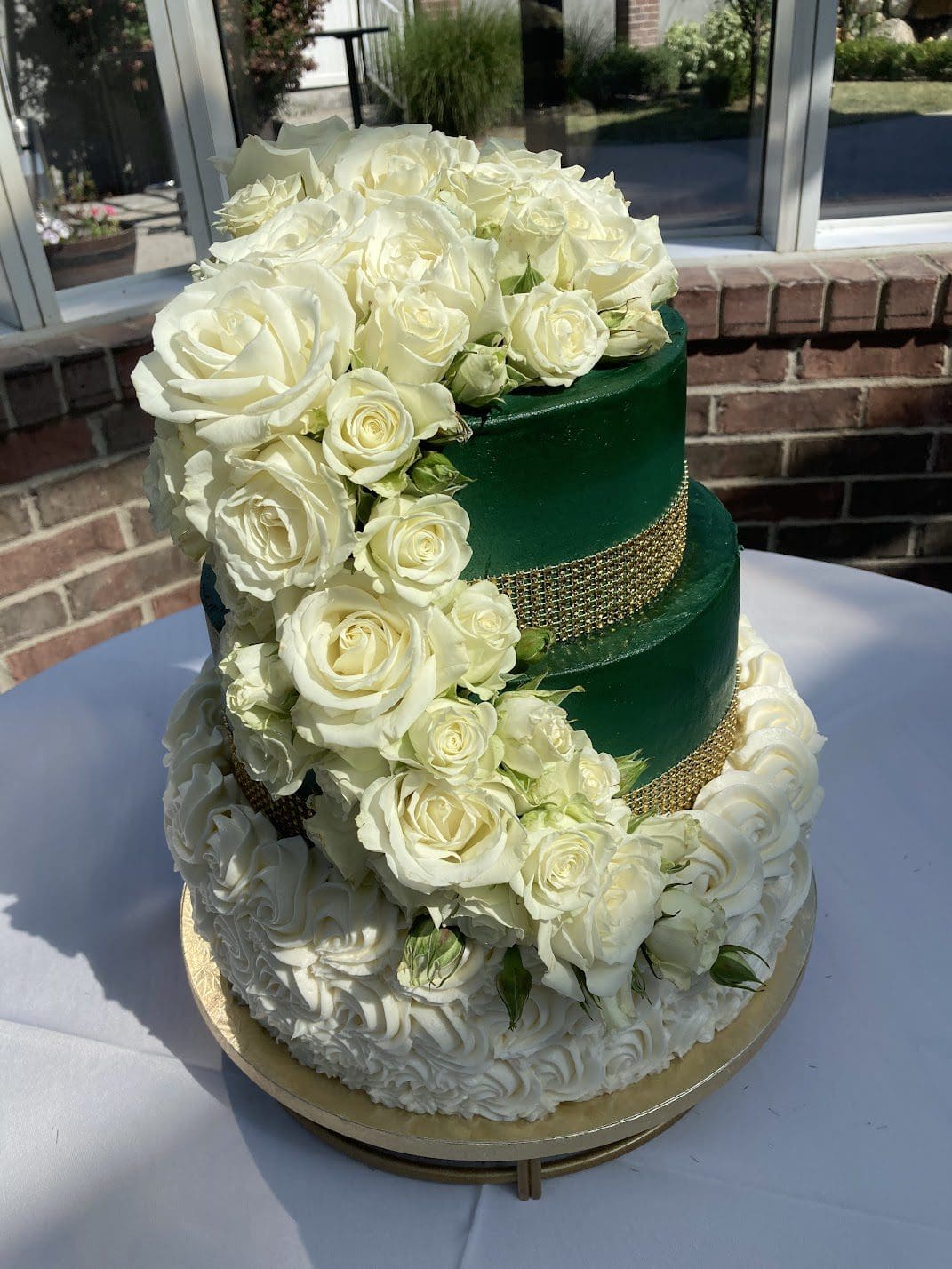 Quinceanera Green and Gold 3 Tier - Talia