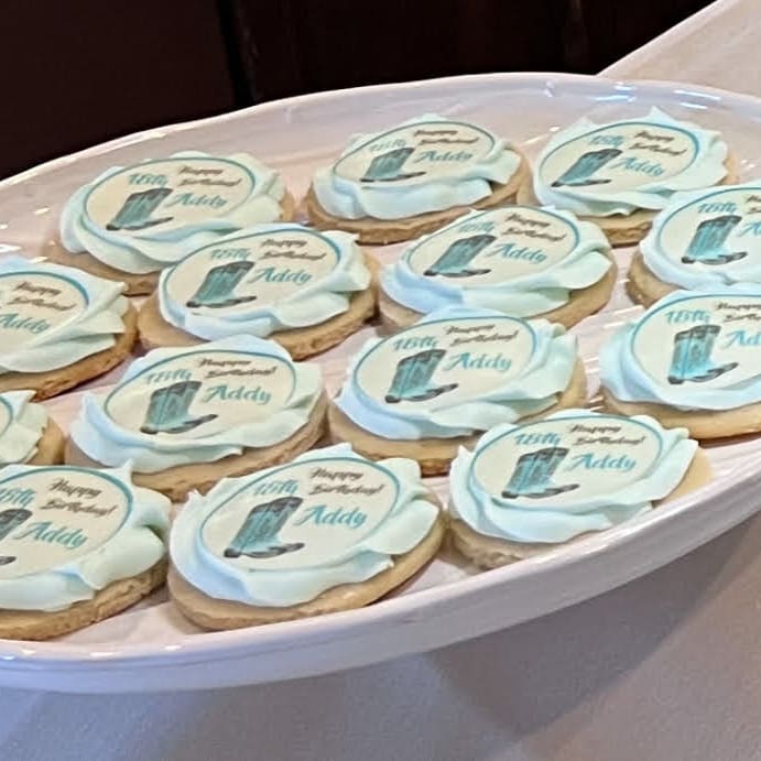 Teal Boot Cookies