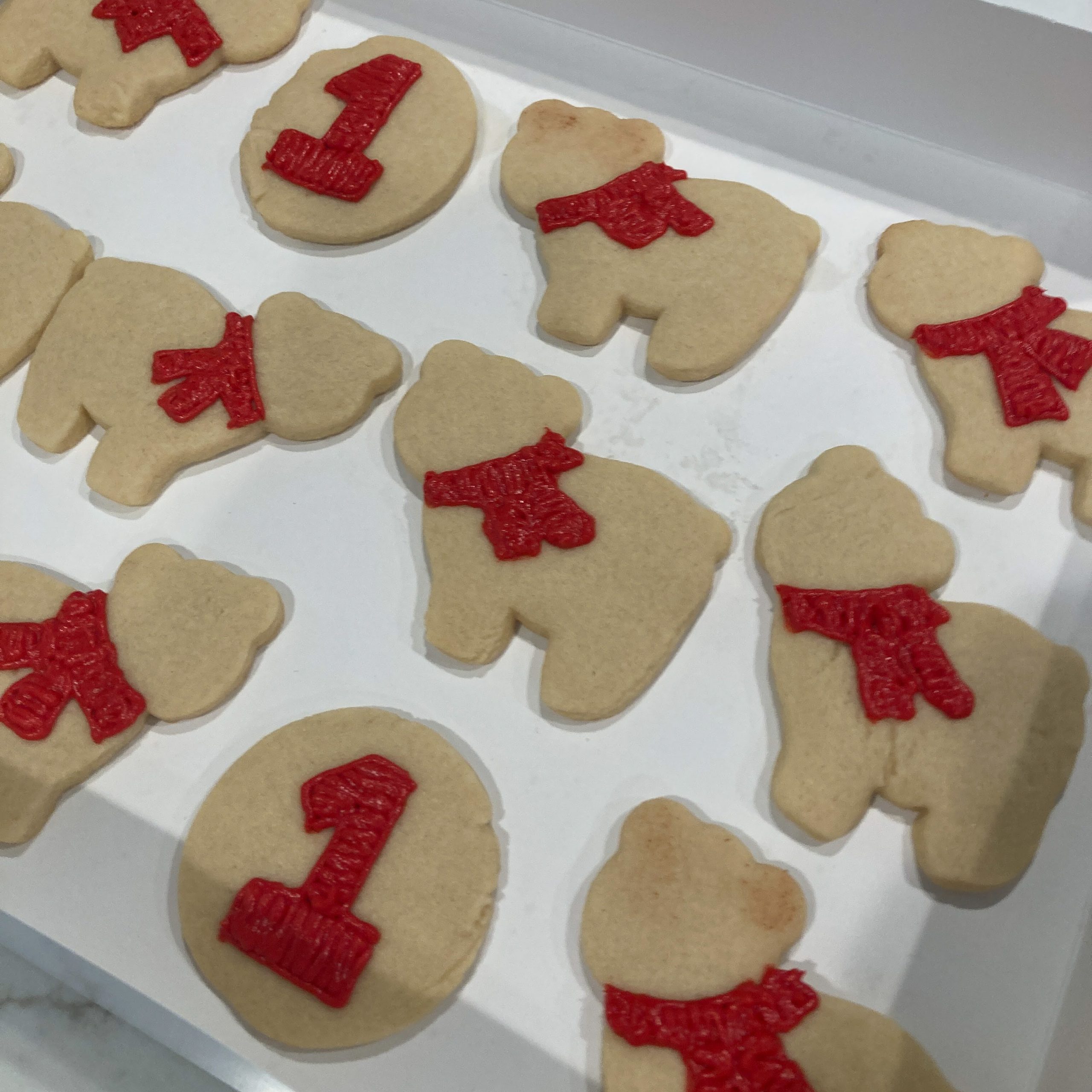 TMC Baby Bear Red Scarf Sugar Cookies