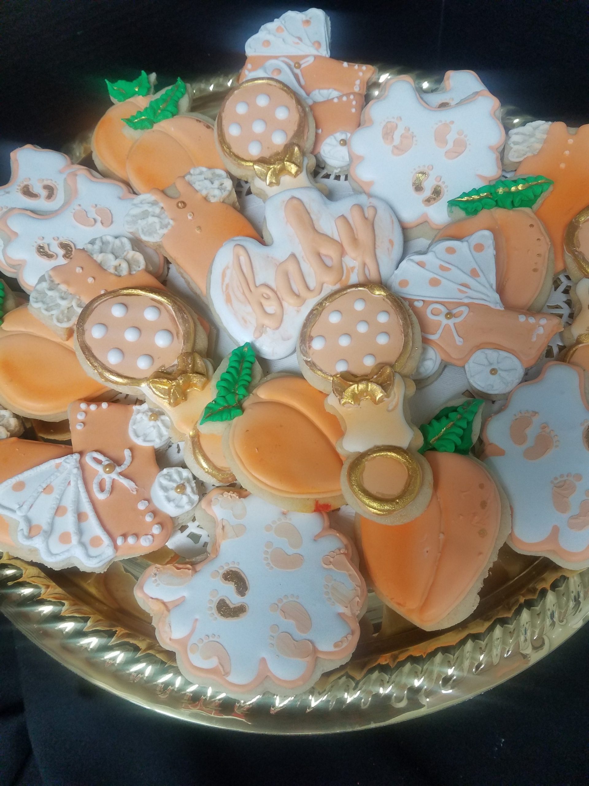 TMC - Blaires Baby Shower Cookies Lil Peach