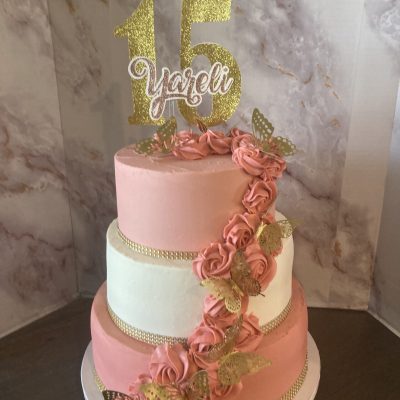 3 Tier Quinceanera Cake