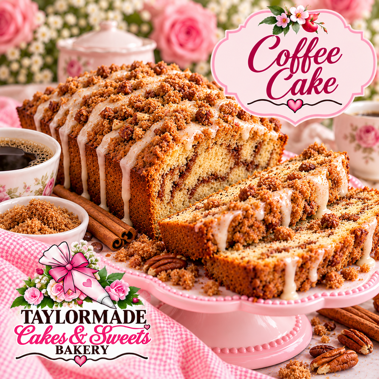 Coffee Cake Sweet Bread | TaylorMade Cakes & Sweets Bakery Coffee Cake sweet bread loaf by TaylorMade Cakes and Sweets Bakery